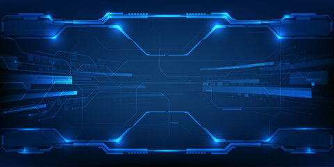 Futuristic frame,screen,panels,border and windows for head up display or dashboard control and technology background.Future sci fi tech style design concepts.Vector illustrations.