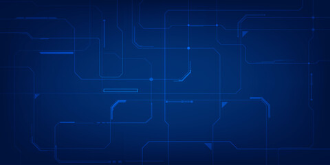 Abstract futuristic technology background with grid field and digital circuit.Vector illustrations.