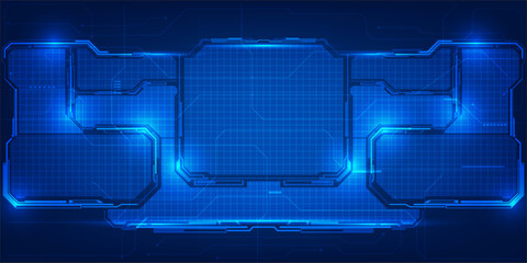 abstract technology background with grid line panel.