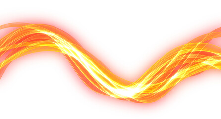 Luminous Flow of yellow Light on orange Gradient