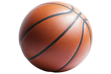 Basketball ball isolated on white background showcasing its textured surface and iconic design for sports enthusiasts and athletes alike