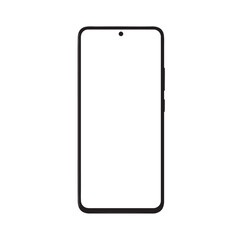 smartphone with transparent screen. mobile phone mockup vector illustration