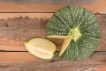 pumpkin on a wooden board