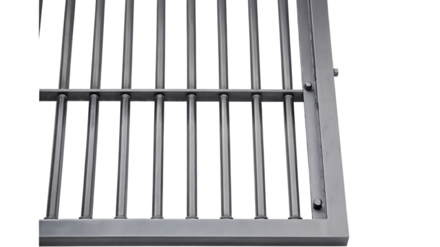 Metal prison bars isolated on a transparent background gate security