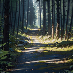 Obraz premium forest in the morning