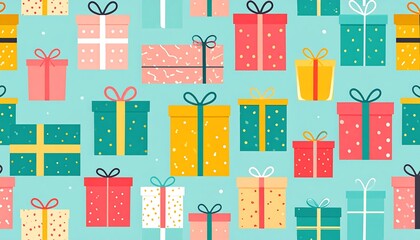 Gift boxes, pattern, colorful