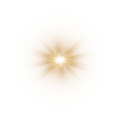 Golden Explosion Flash Transparent Light Burst Star Glow for Sun or Power Effects