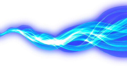 Dynamic Wavy Light Flow Illustration