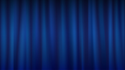 Blue Curtain Background Vector Illustration