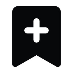 Obraz premium Solid bookmark icon to save, favorite, or mark content