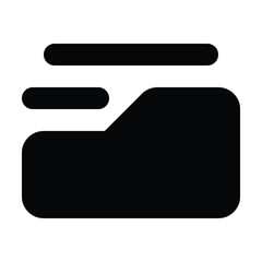 Solid archive icon for storage, files, and document management