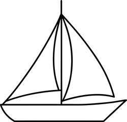 silhouette of a sailing boat