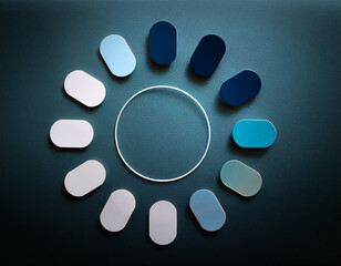 Colorful Loading Icon on a Dark Gradient Background