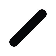 Solid slash icon to divide, separate, or indicate no