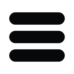 Obraz premium Solid menu icon for lists, options, and navigation