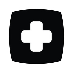 Obraz premium Solid medical icon for health, treatment, or medicine concepts