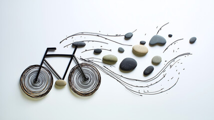Pebble Art Bicycle