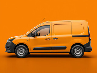 Vehicle branding mockup on delivery van