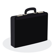  vector render of luxury black minimalist briefcase
