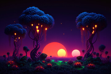 fireworks in the night sky