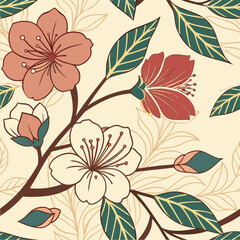 Elegant floral arrangement of cherry blossoms