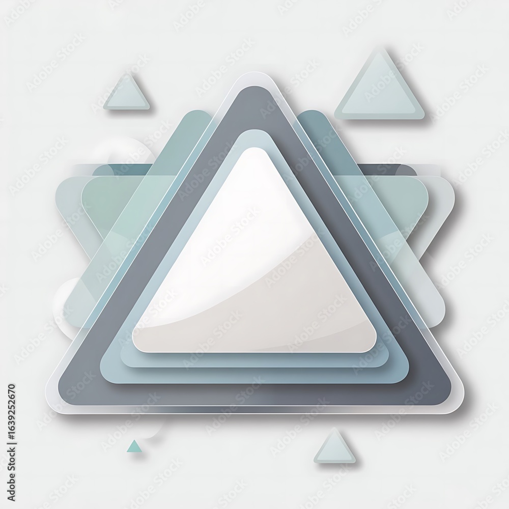 Fototapete abstract triangular layers with soft colors for modern design projects and presentations and backgro