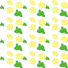 Lemon and mint pattern