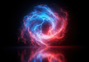 Fototapeta premium Abstract swirling cosmic energy nebula