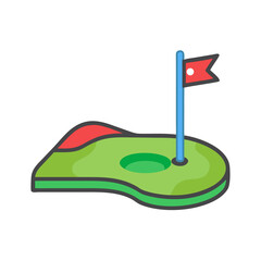 golf ball with a flag of brazil