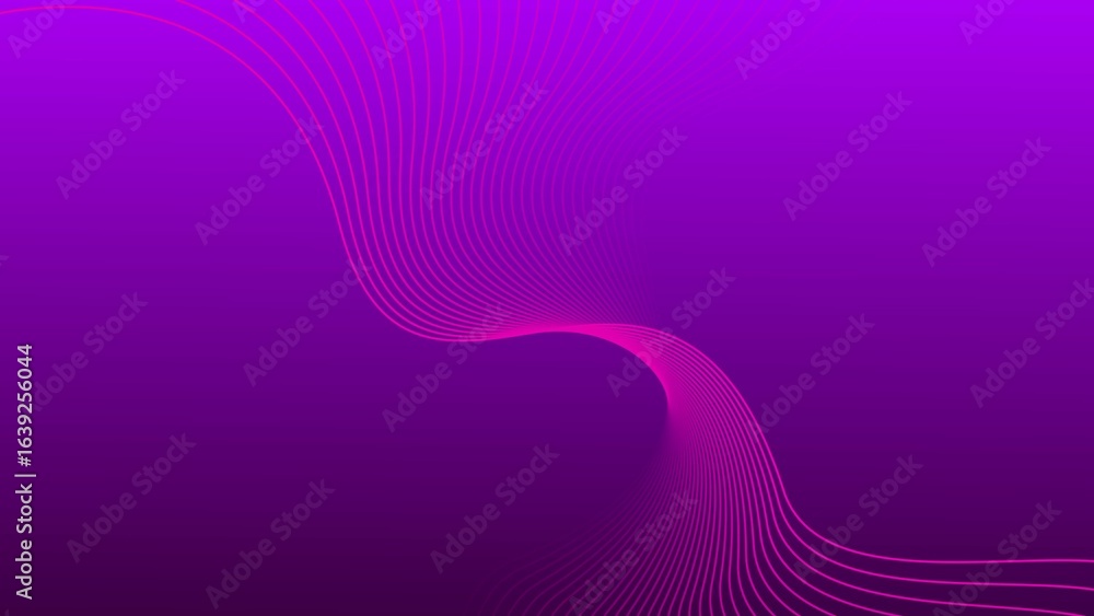 Aufkleber abstract purple background with flowing pink lines creating a curved wave pattern graphic design ele