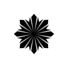 CIRCULAR LOGO ICON DESIGN VECTOR BLACK AND WHITE