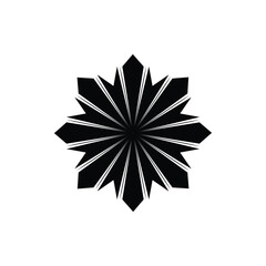 CIRCULAR LOGO ICON DESIGN VECTOR BLACK AND WHITE