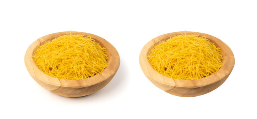 Raw vermicelli, gold soup pasta, small scattered homemade noodles, thin macaroni