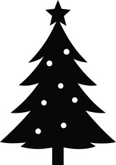 abstract christmas tree on transparent background