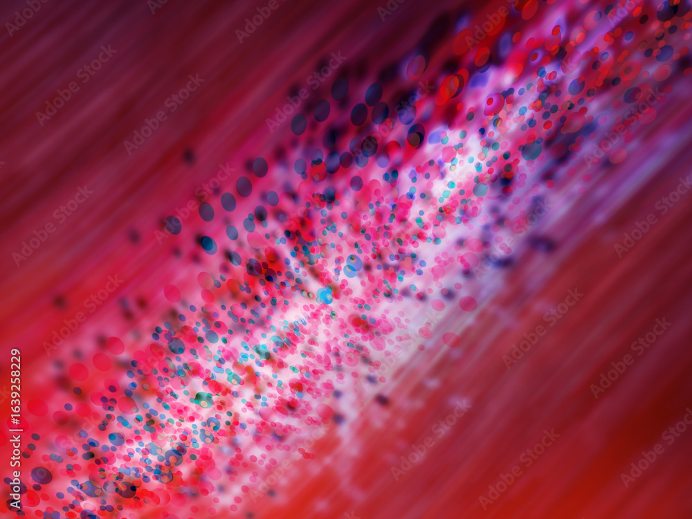 Poster abstract red motion background with dynamic dotted pattern