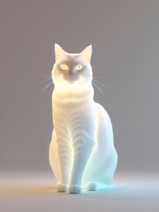 Obraz premium A glowing energy silhouette of an animal