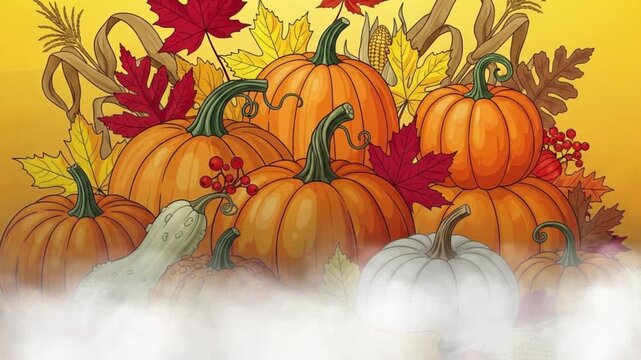 Floating Autumn Harvest in the Clouds &ndash; Magical Seasonal Intro