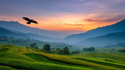 Planet Earth with clean air and nature relying on renewable resources. Ecological concept of alternative sustainable energy for an ecologically clean planet. Concept of ecology and environmental