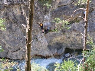 Via ferrata, Fort-Queyras, Château-Queyras,  Château-Ville-Vieille Hautes-Alpes, France