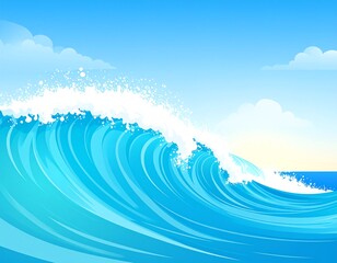 Ocean waves crashing