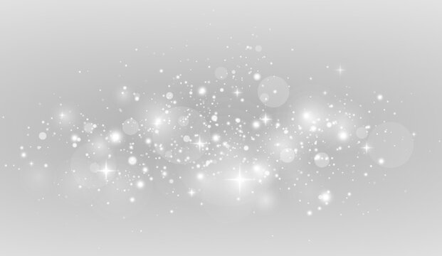 Magic glow and sparkling fireworks shine in a flash of shiny brilliance. Glistering twinkle trails scatter across the vector background with festive energy.