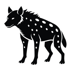 Stylized hyena silhouette icon on a clean white background