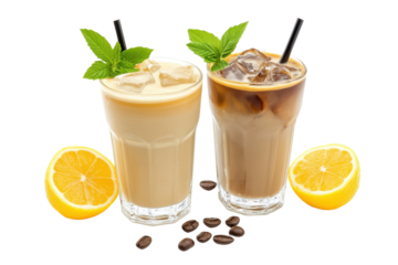 Refreshing summer cocktails with lemonade and iced coffee, perfect for warm days and outdoor gatherings