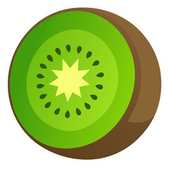 Fototapeta premium vector illustration of a kiwi