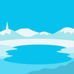 Obraz premium landscape with mountains and sea