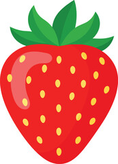 Sweet strawberry icon for summer designs