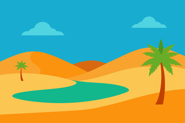 Fototapeta premium beach and palm trees