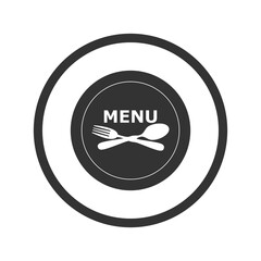 Restaurant menu icon isolated on transparent background