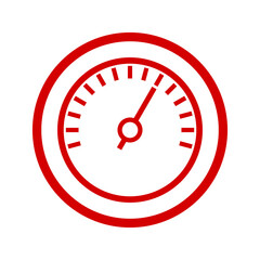 Speedometer icon isolated on transparent background