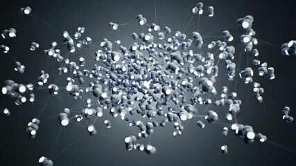 Abstract Molecular Structure Network Connection Medical Scientific Visualization - Powered by Adobe